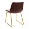 Merrick Lane Carrollton 18 inch Faux Leather Bucket Seat Dining Chairs, Set of 2